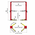 AMGO OHX-10H 10,000 lbs 2 Post Lift - Image 3