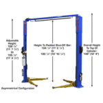 Atlas Platinum PVL10 ALI Certified 10,000 lb Overhead 2 Post Lift - Image 5