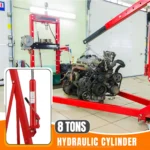 Garvee 2T Engine Hoist - 4000 lbs Folding Hydraulic Car Engine Crane Lifter, Cherry Picker with 6 Iron Caster Wheels, Red - Image 3