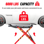 Katool KT-X66 6,000 lbs. Portable Mid-Rise Scissor Lift - Image 4