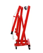 Garvee 2T Engine Hoist - 4000 lbs Folding Hydraulic Car Engine Crane Lifter, Cherry Picker with 6 Iron Caster Wheels, Red - Image 10