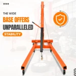 Garvee 4400LBS Engine Hoist, Folding Hydraulic Hoists Cherry Picker, Heavy Duty Engine Crane Lifter, Orange - Image 5