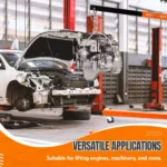 Garvee 4400LBS Engine Hoist, Folding Hydraulic Hoists Cherry Picker, Heavy Duty Engine Crane Lifter, Orange - Image 2