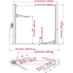 Katool H115Z 11,000 lbs Two Post Lift - Image 6