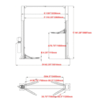 Katool KT-M110 Two Post Clear Floor Vehicle Lift 11,000 lbs - Image 3