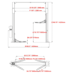 Katool KT-M120 Two Post Clear Floor Vehicle Lift 12,000 lbs - Image 2