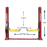 Launch Tech USA TLT240SB 9,000 lb Two Post Floor Plate – Symmetric – Red - Image 2