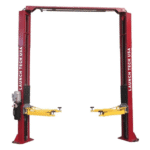 Launch Tech USA TLT240SC 9,000 lb Two Post Clear Floor – Asymmetric – Red