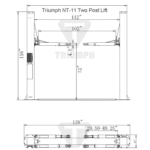 Triumph NT-11 11,000 lb Two Post Auto Lift - Image 3
