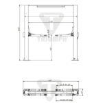 Triumph NTO-11A 11000 LB Two Post Auto Lift - Image 4