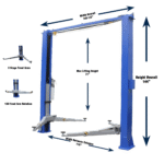 Tuxedo TP11KC-DX 11,000 lb Two Post Clear Floor Direct Drive – Bi-Symmetric – 3-Stage Single Point - Image 4