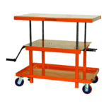 Bolton Tools 2200lb Capacity Hand Crank Operated Hydraulic Post Lift Table (24" x 42") - Image 2