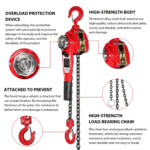 GARVEE 0.75 Ton Manual Lever Chain Hoist - 1,653 lbs Capacity with 10ft G80 Manganese Steel Chain - Image 6