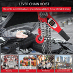 GARVEE 0.75 Ton Manual Lever Chain Hoist - 1,653 lbs Capacity with 10ft G80 Manganese Steel Chain - Image 11