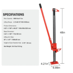 GARVEE 48-Inch High Lift Farm Jack - 7,000 lbs Capacity Heavy Duty Ratcheting Utility Jack - Image 3