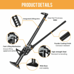 GARVEE 60-Inch High Lift Farm Jack - 7,000 lbs Capacity Heavy Duty Ratcheting Off-Road Jack - Image 2