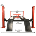 Katool KT-4H150 4 Post Alignment Lift 15,000 lb - Rolling Jack Included - Image 2