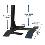 Tuxedo SP-6K-SS 6,000 lb. Single Post Storage Lift - Image 2