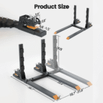 GARVEE 60-Inch Heavy Duty Clamp-on Pallet Forks - 4,000 lbs Capacity with Anti-Roll Bar - Image 2