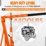 GARVEE 4400 lbs Heavy Duty Folding Hydraulic Engine Hoist - 2 Ton Cherry Picker - Image 6