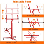 GARVEE 11FT Drywall Lift - 150 LBS Heavy Duty Adjustable Panel Hoist - Image 3
