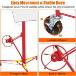 GARVEE 11FT Drywall Lift - 150 LBS Heavy Duty Adjustable Panel Hoist - Image 6