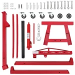 GARVEE 2-Ton Foldable Hydraulic Engine Hoist - 4400 LBS Carbon Steel Cherry Picker (Red) - Image 6