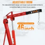 GARVEE 2-Ton Foldable Hydraulic Engine Hoist - 4400 LBS Carbon Steel Cherry Picker (Red) - Image 7