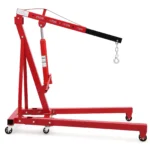 GARVEE 2-Ton Foldable Hydraulic Engine Hoist - 4400 LBS Carbon Steel Cherry Picker (Red)