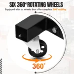 Garvee 4400 lbs Engine Hoist, 2-Ton Heavy-Duty Folding Cherry Picker Hydraulic Shop Crane with 6 Casters for Garage, Workshop, and Warehouse, Black - Image 6