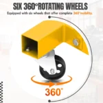 Garvee Engine Hoist,2 TON 4000lbs Folding Hydraulic Car Engine Motor Crane Lifter,Cherry Picker with 6 Iron Caster Wheels - Yellow - Image 6