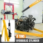 Garvee Engine Hoist,2 TON 4000lbs Folding Hydraulic Car Engine Motor Crane Lifter,Cherry Picker with 6 Iron Caster Wheels - Yellow - Image 3
