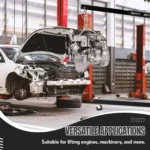 Garvee 4400 lbs Engine Hoist, 2-Ton Heavy-Duty Folding Cherry Picker Hydraulic Shop Crane with 6 Casters for Garage, Workshop, and Warehouse, Black - Image 3