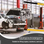 Garvee Engine Hoist,2 TON 4000lbs Folding Hydraulic Car Engine Motor Crane Lifter,Cherry Picker with 6 Iron Caster Wheels - Yellow - Image 4